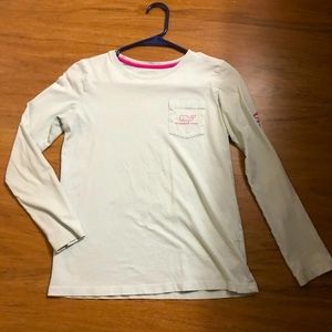 Vineyard vines long sleeve, light mint blue color